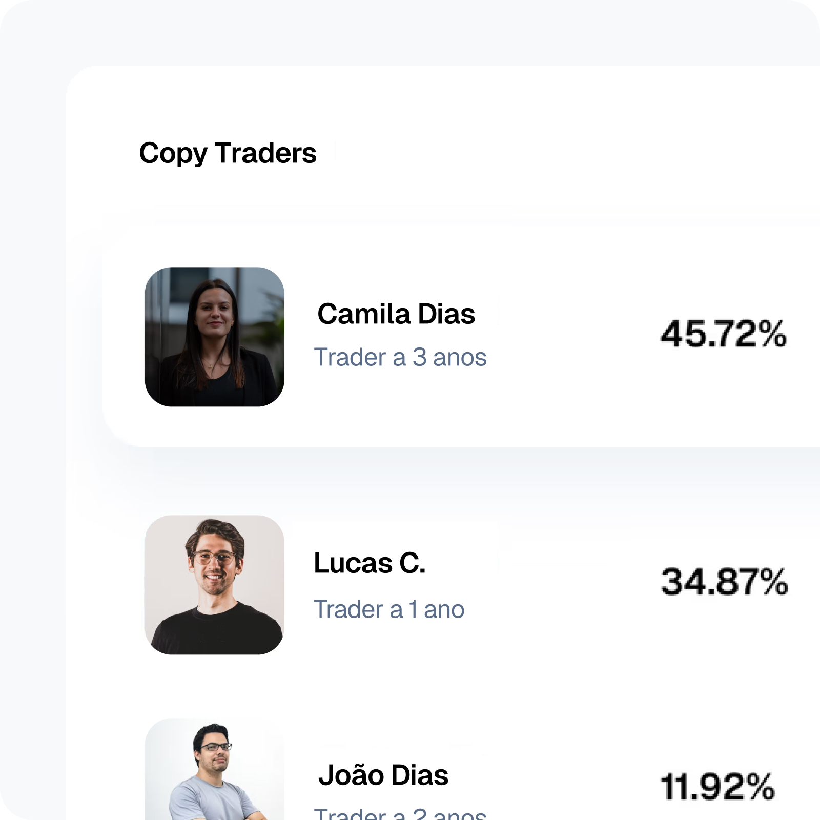 Copy Trading Interface